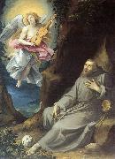 GIuseppe Cesari Called Cavaliere arpino St Francis Consoled by an Angel Sweden oil painting artist